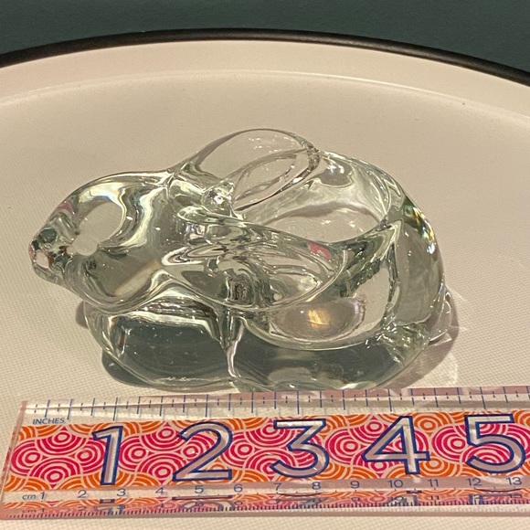 Vintage Glass Clear Glass Bunny Rabbit Votive Holder - Picture 7 of 8